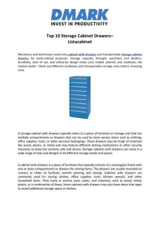 Top 10 Storage Cabinet Drawers– Listacabinet