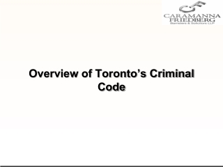 Overview of Toronto’s Criminal Code