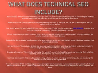 What Does Technical SEO Include