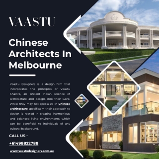 Chinese Architects In Melbourne - Vaastu Designers