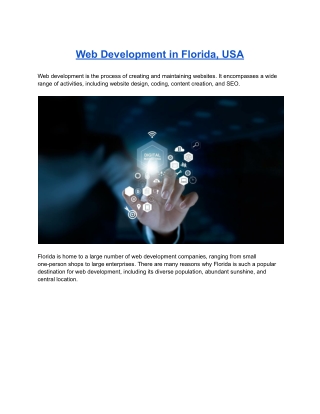 Web Development in Florida, USA