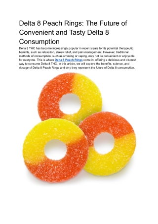 Delta 8 Peach Rings- For Guest Posting