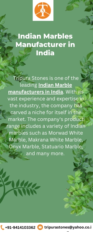 Indian Marbles Manufacturer in India