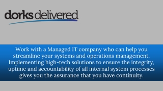 Managed IT Services for Small Business - Dorks Delivered
