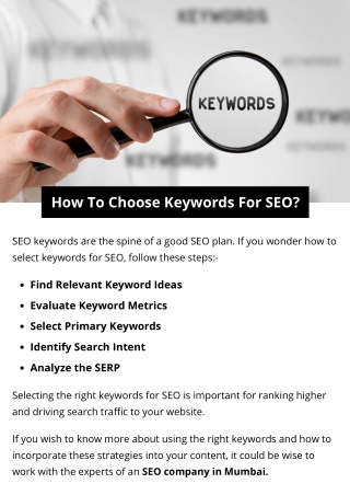 How To Choose Keywords For SEO?