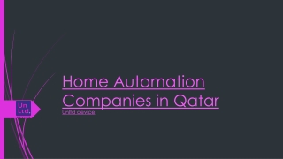 home automation company in qatar unltd device