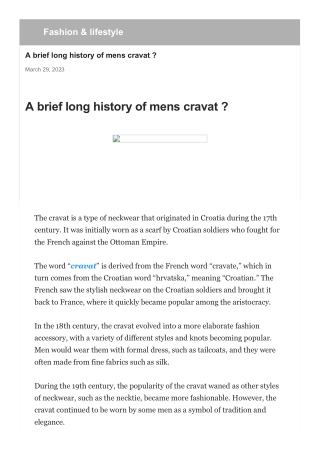 a-brief-long-history-of-mens-cravat