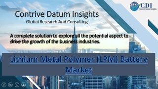 Lithium Metal Polymer (LPM) Battery Market Size, Status, Global Outlook 2023 To