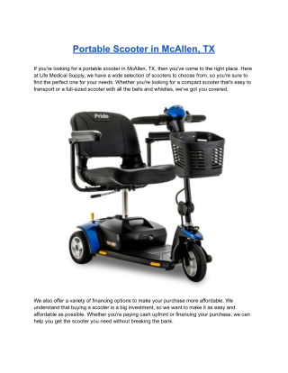 Portable Scooter in McAllen, TX