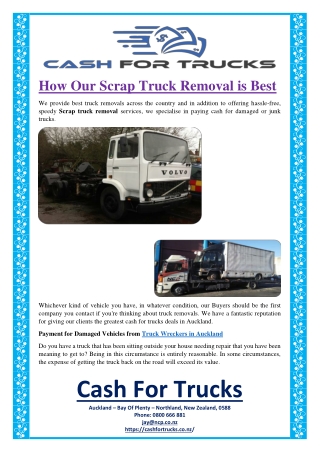 How Our Scrap Truck Removal is Best