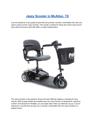 Jazzy Scooter in McAllen, TX