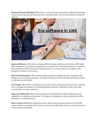 Erp software in UAE