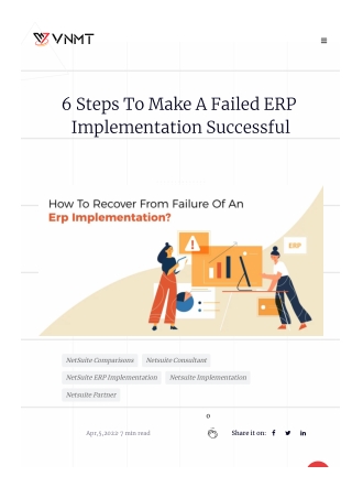 6 Steps To Make A Failed ERP Implementation Successful