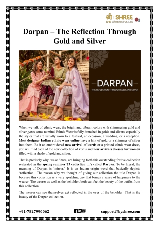 Darpan – The Reflection Through Gold and Silver