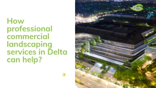 How professional commercial landscaping services in Delta can help