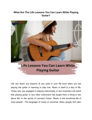 What Are The Life Lessons You Can Learn While Playing Guitar?
