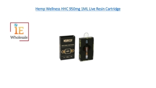 Hemp Wellness HHC 950mg 1ML Live Resin Cartridge