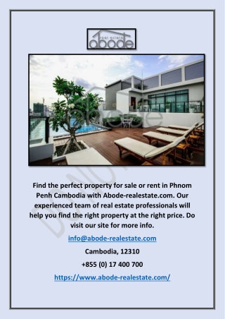 Kampot Property For Sale | Abode-realestate.com