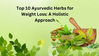 Top 10 Ayurvedic Herbs for Weight Loss A Holistic Approach