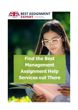 Find the Best Management Assignment Help Services out There