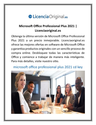 Microsoft Office Professional Plus 2021 | Licenciaoriginal.es