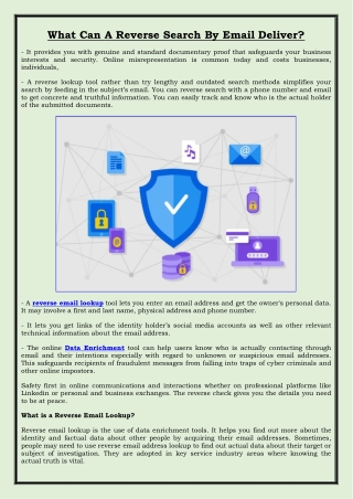 What Can A Reverse Search By Email Deliver?