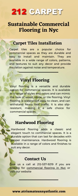 Sustainable Commercial Flooring in Nyc