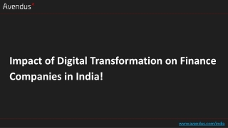 Impact of Digital Transformation on Finance Companies in India!