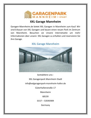 XXL Garage Mannheim