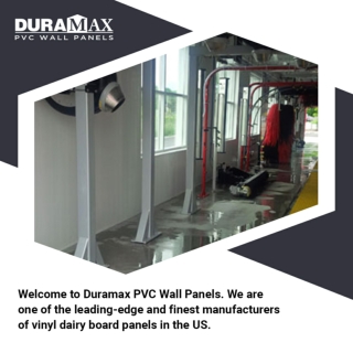 Sanitization of a Dairy Parlor is Easy with Duramax PVC Wall Panels