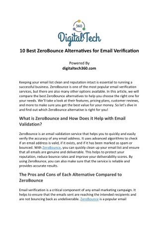 10 Best ZeroBounce Alternatives for Email Verification