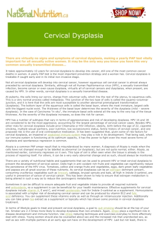 Cervical Dysplasia