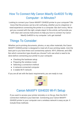 Here we precisely explain Canon GX4020 driver is unavailable. Please follow the