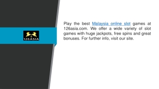 Malaysia Online Slot 126asia.com