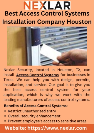 Best Access Control Systems Installation Company Houston