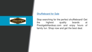 Shuffleboard For Sale  Prestigebilliardsaz.com