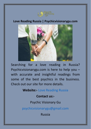 Love Reading Russia  Psychicvisionarygu