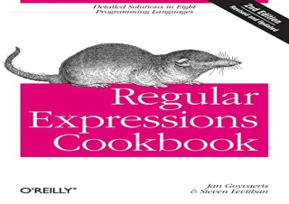 [READ PDF] Regular Expressions Cookbook: Detailed Solutions in Eight Programming