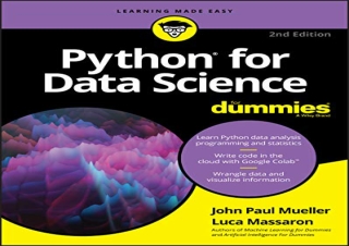 PDF Python for Data Science For Dummies free