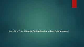 SonyLIV - Stream Indian TV Shows, Movies, Live Sports & News Online