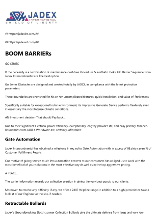 BOOM BARRIERs