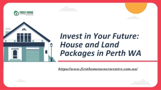 Invest in Your Future - House and Land Packages in Perth WA