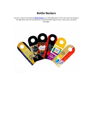 Bottle Neckers