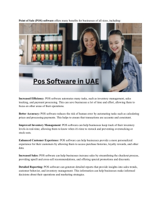Pos Software in UAE