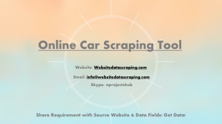 Online Car Scraping Tool