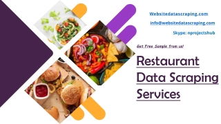 Restaurant Data Scraping Services