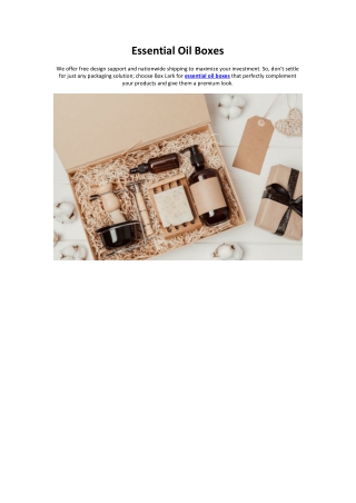 Essential Oil Boxes