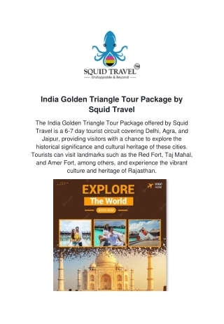 India Golden Triangle Tour Package by Squid Travel