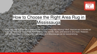 Expert Tips to Choose the Right Area Rug in Mississauga | Super Choice Carpet