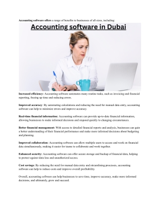 Accounting software in Dubai
